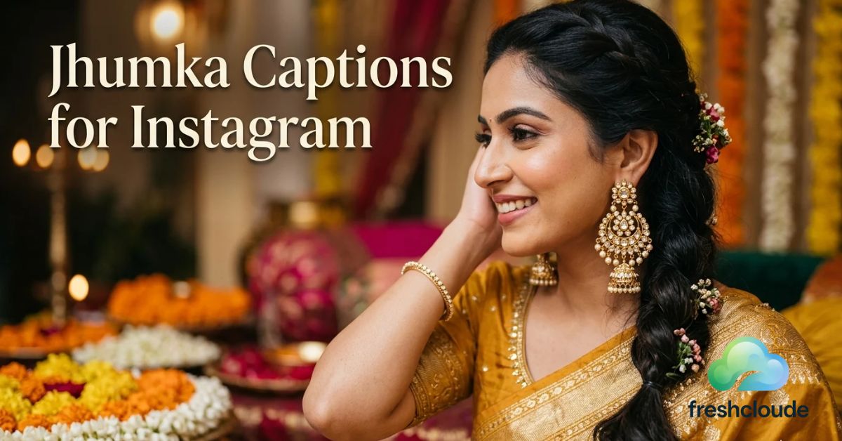 jhumka captions for instagram