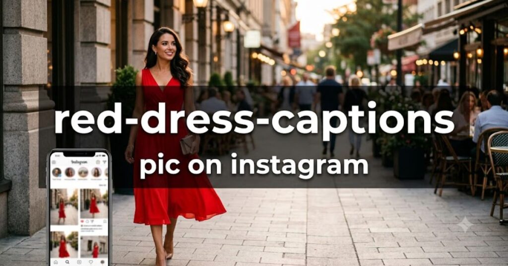Red Dress Captions