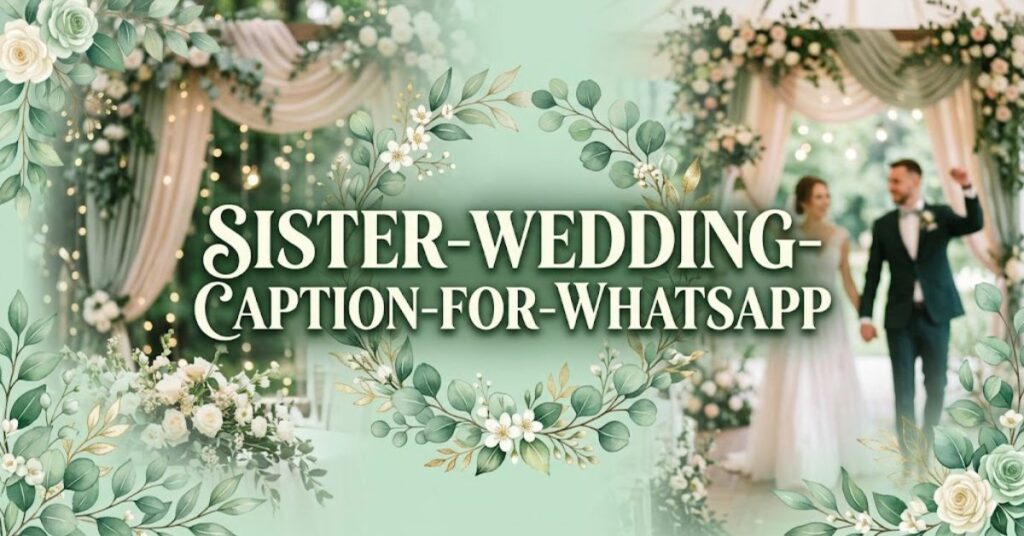 Heartfelt Sister Wedding Captions