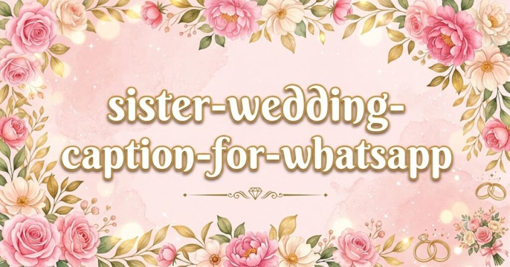 Heartfelt Sister Wedding Captions