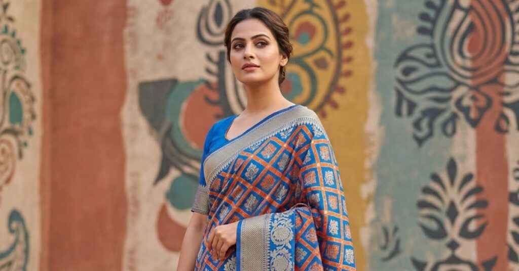 english-saree-captions