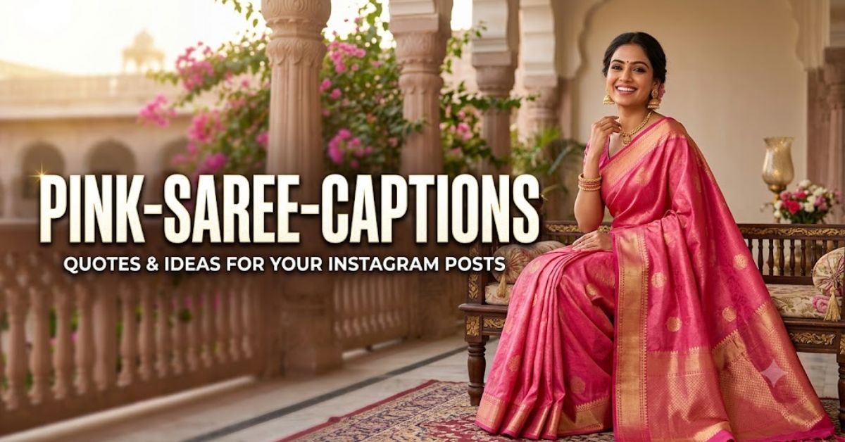 pink-saree-captions