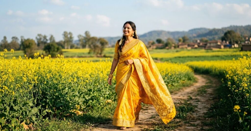 sunshine-yellow-saree